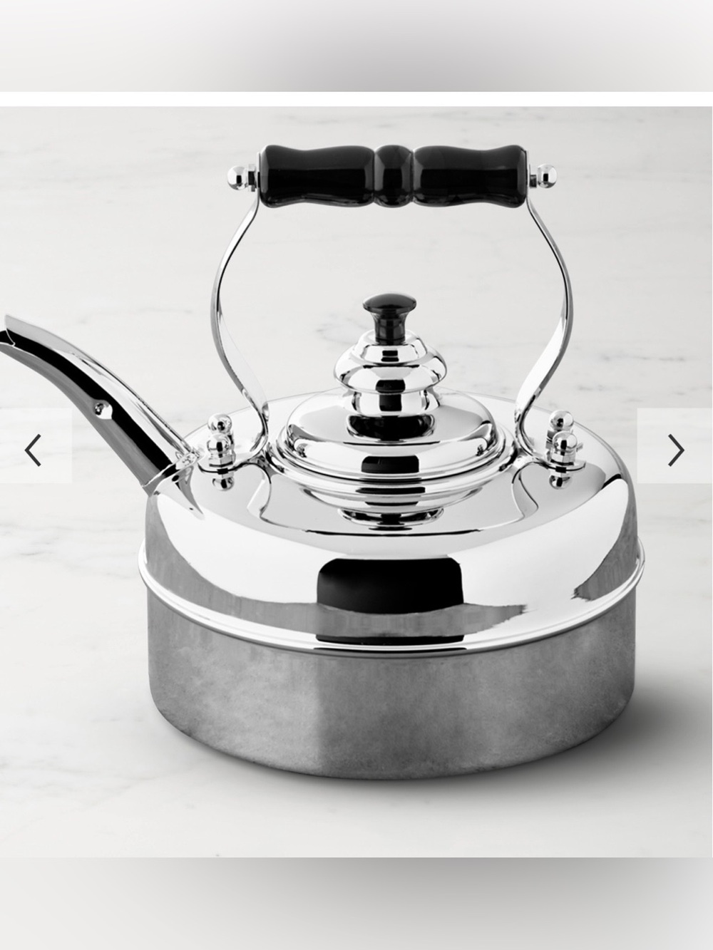 Simplex Solid Copper Chrome Plated Tea Kettle England